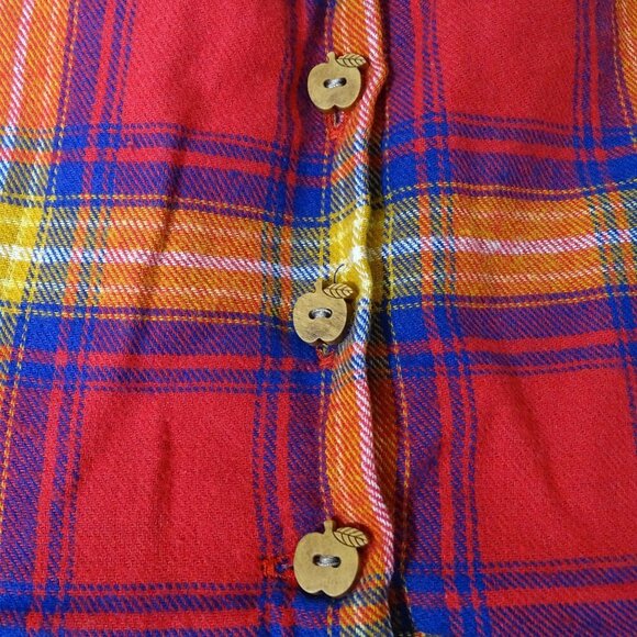 Tahari 2 Piece Red Plaid Flannel Dress with Blue Leggings Set Girls Size 4T NEW - Picture 4 of 8